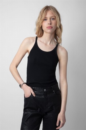 Zadig And Voltaire Alba Tank Top Black | ZV-256299