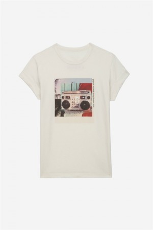 Zadig And Voltaire Anya Photoprint T-shirt Judo | ZV-256262