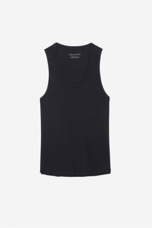 Zadig And Voltaire Camille Tank Top Black | ZV-256341