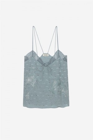 Zadig And Voltaire Capela Silk Camisole Glacier | ZV-256336