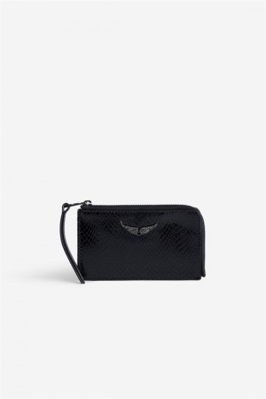 Zadig And Voltaire Card Glossy Wallet Black | ZV-255917