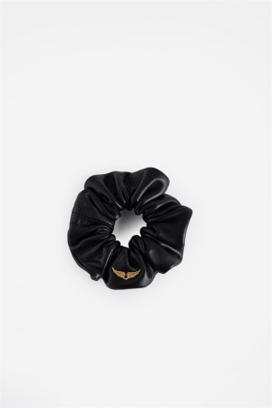 Zadig And Voltaire Chouchou Hair Scrunchie Black | ZV-255807