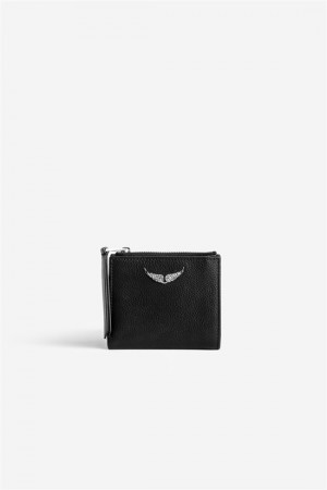 Zadig And Voltaire Fold Coin Wallet Black | ZV-255910