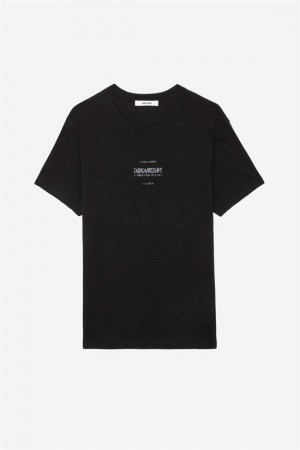 Zadig And Voltaire Jetty Studio T-shirt Black | ZV-255679