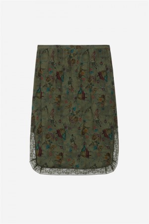 Zadig And Voltaire Jozy Skirt Kaki | ZV-256371