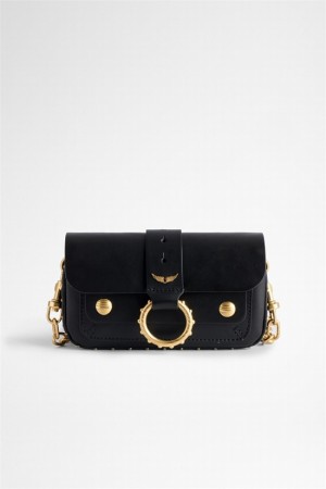 Zadig And Voltaire Kate Wallet Bag Black Gold | ZV-255992