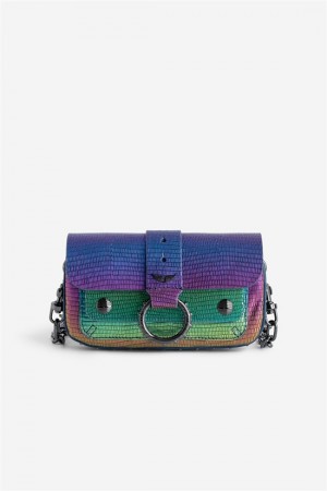 Zadig And Voltaire Kate Wallet Embossed Metallic Rainbow | ZV-256127