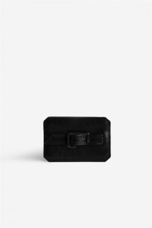 Zadig And Voltaire Le Cecilia Pass Card Holder Black | ZV-255941