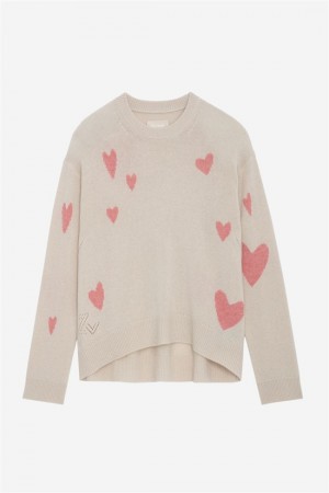 Zadig And Voltaire Markus Heart Cashmere Sweater Judo | ZV-256445