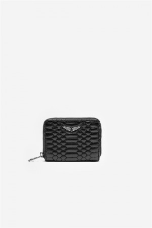 Zadig And Voltaire Mini Matelasse Wallet Black | ZV-255937