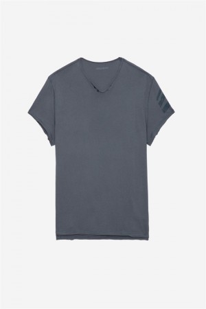 Zadig And Voltaire Monasti Arrow Henley T-shirt Uniform | ZV-255688