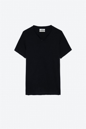 Zadig And Voltaire Monastir Mc T-shirt Black | ZV-255719