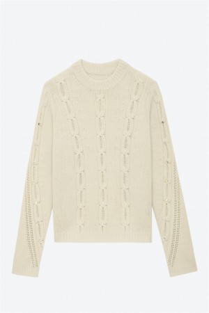 Zadig And Voltaire Morley Sweater Vanille | ZV-256434