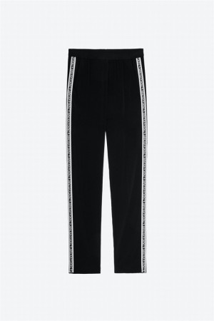 Zadig And Voltaire Paula Band Pants Black | ZV-256243