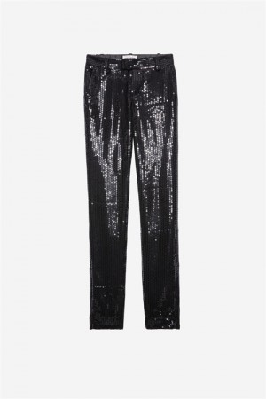 Zadig And Voltaire Prune Sequins Pants Black | ZV-256241