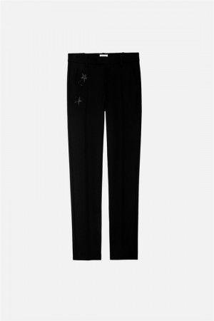 Zadig And Voltaire Prune Strass Star Pants Black | ZV-256240