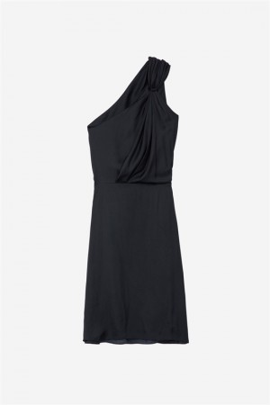 Zadig And Voltaire Razal Satin Dress Black | ZV-256369