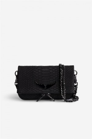 Zadig And Voltaire Rock Nano Soft Savage Bag Black | ZV-256154