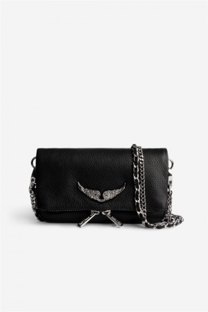 Zadig And Voltaire Rock Nano Swing Your Wings Noir Silver | ZV-256100