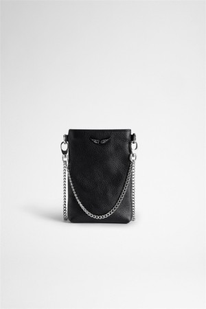 Zadig And Voltaire Rock Phone Pouch Black | ZV-256074