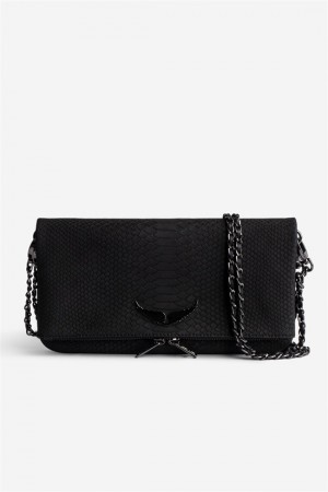 Zadig And Voltaire Rock Soft Savage Bag Black | ZV-256153