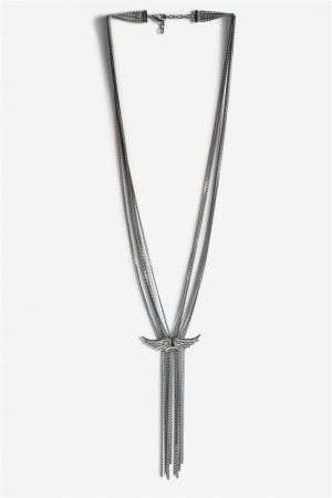 Zadig And Voltaire Rock Star Necklace Antic Silver | ZV-255859