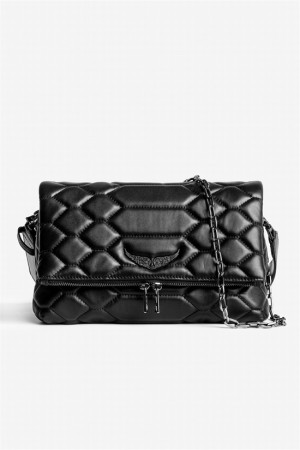 Zadig And Voltaire Rocky Mat Scale Bag Black | ZV-256113