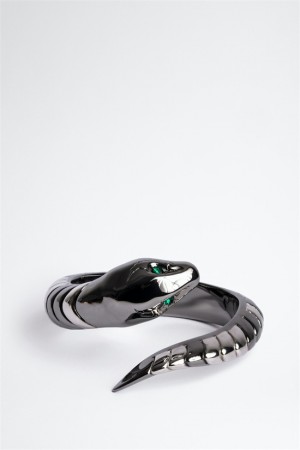 Zadig And Voltaire Snake Bracelet Shiny Silver | ZV-255880