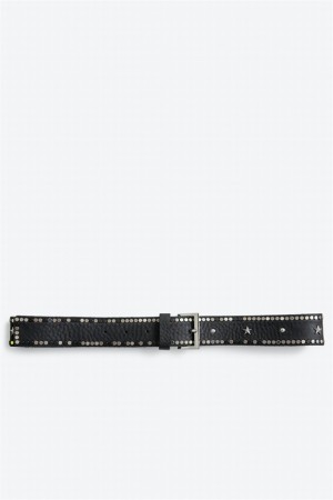 Zadig And Voltaire Starlight Belt Black | ZV-255839