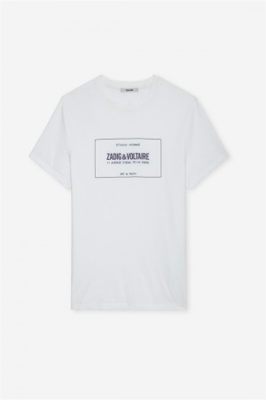 Zadig And Voltaire Ted T-shirt White | ZV-255698