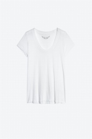 Zadig And Voltaire Tiny Slub T-shirt White | ZV-256273