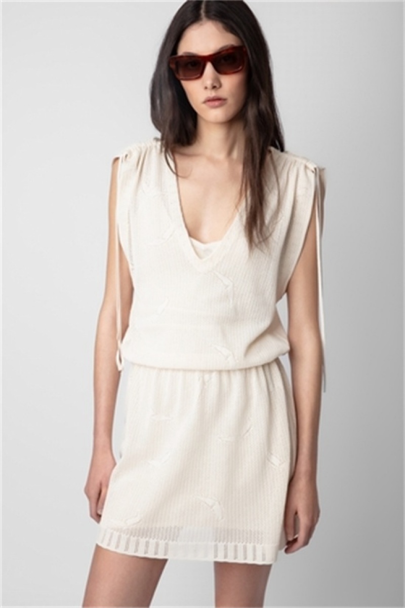 Zadig And Voltaire Alanis Dress Off White | ZV-256378