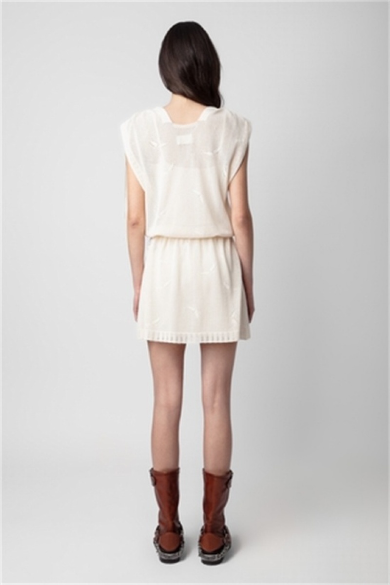 Zadig And Voltaire Alanis Dress Off White | ZV-256378