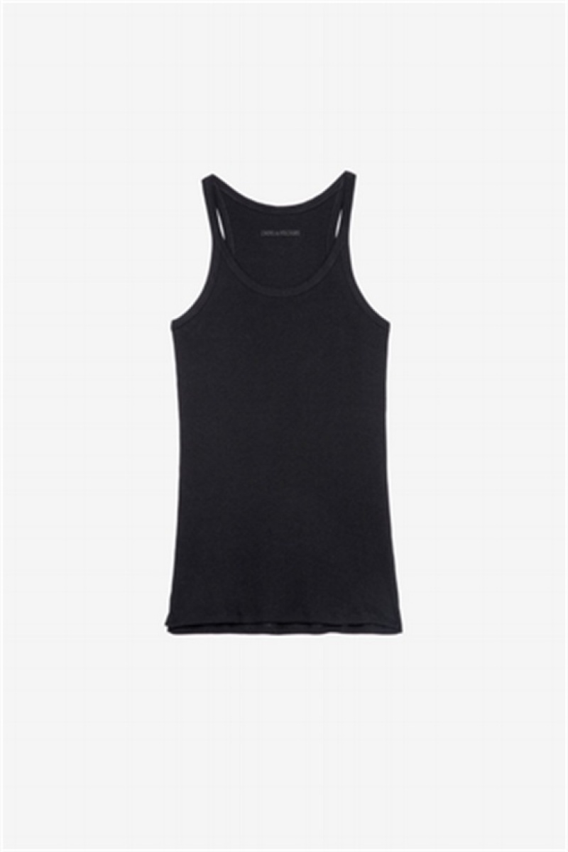 Zadig And Voltaire Alba Tank Top Black | ZV-256299