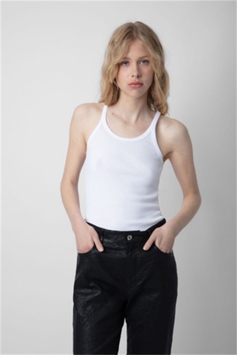 Zadig And Voltaire Alba Tank Top White | ZV-256298