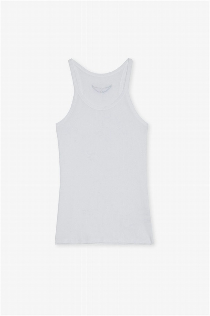 Zadig And Voltaire Alba Tank Top White | ZV-256298