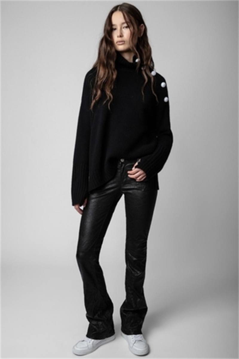 Zadig And Voltaire Alma Cashmere Sweater Black | ZV-256437