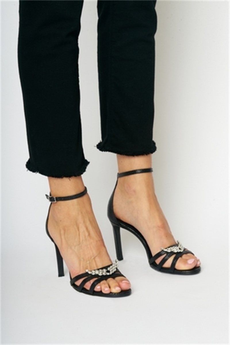 Zadig And Voltaire Amee Wing Sandals Black | ZV-255784