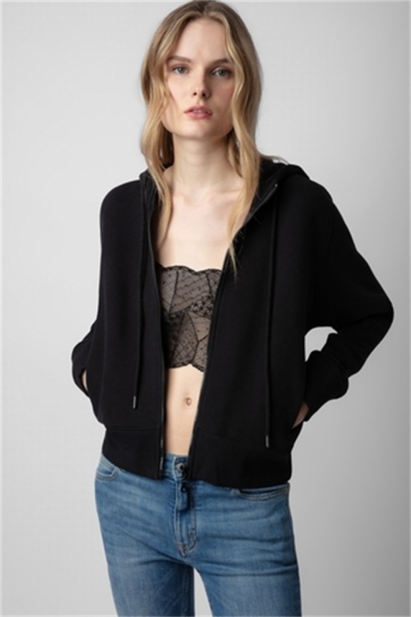 Zadig And Voltaire Aspene Devil Sweatshirt Black | ZV-256246