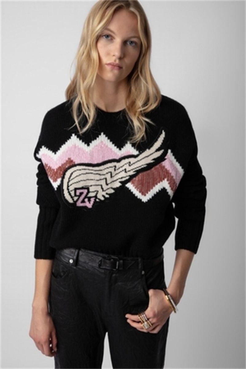 Zadig And Voltaire Bleez Sequin Sweater Black | ZV-256449