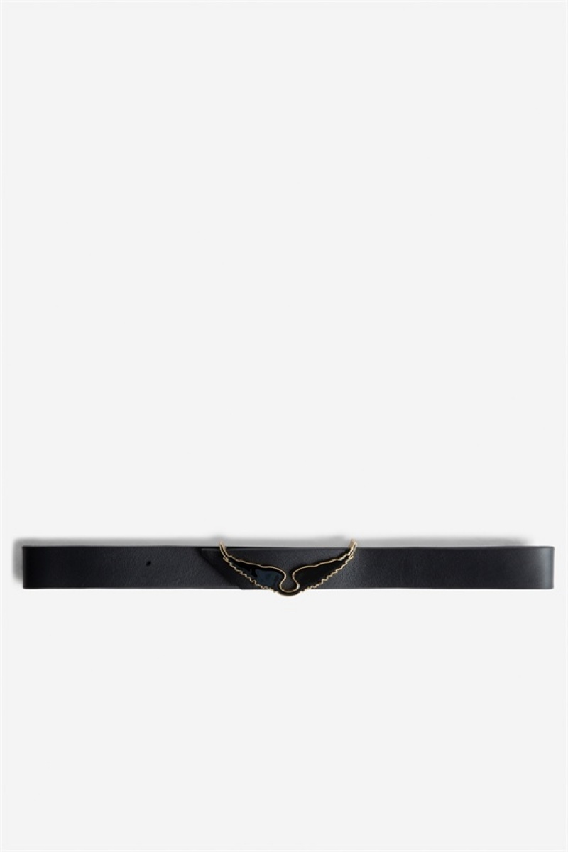 Zadig And Voltaire Borderline Belt Black | ZV-255840