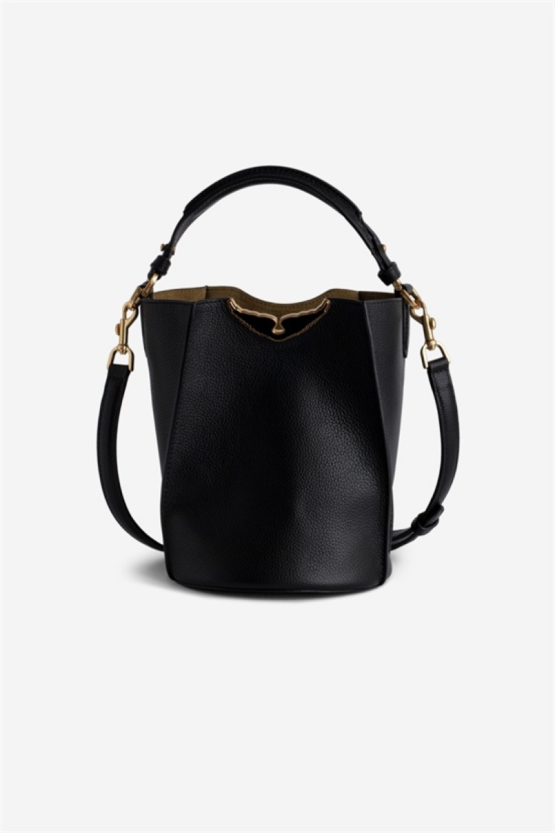 Zadig And Voltaire Borderline Bucket Bag Black | ZV-256016