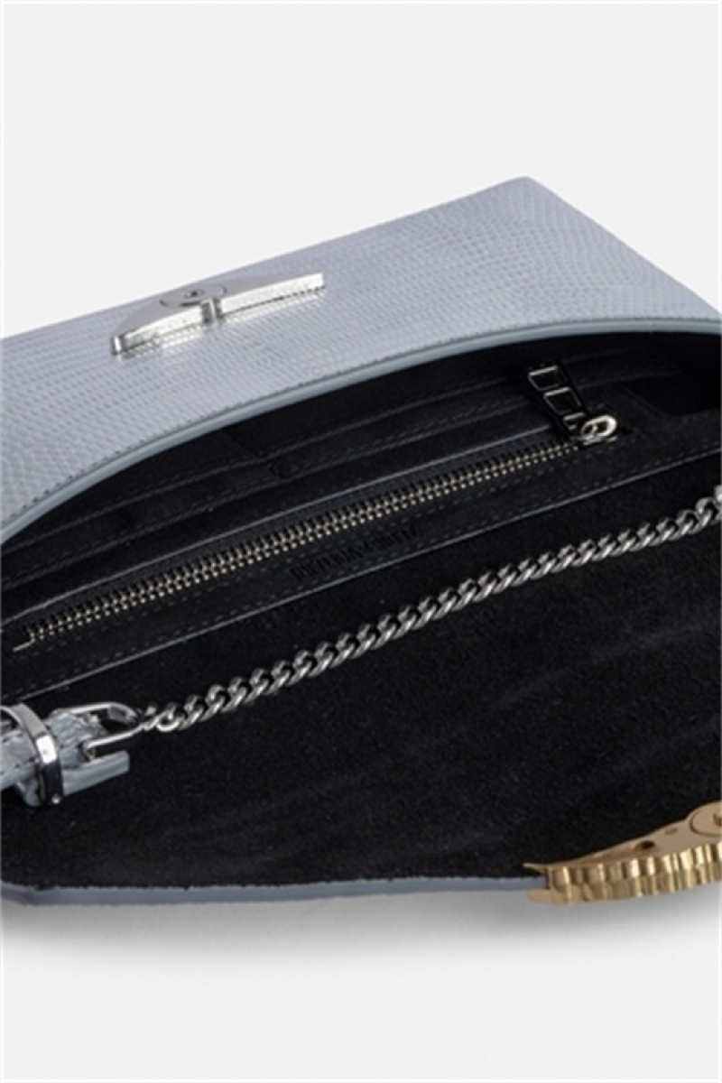 Zadig And Voltaire Borderline Metallic Clutch Silver | ZV-256034