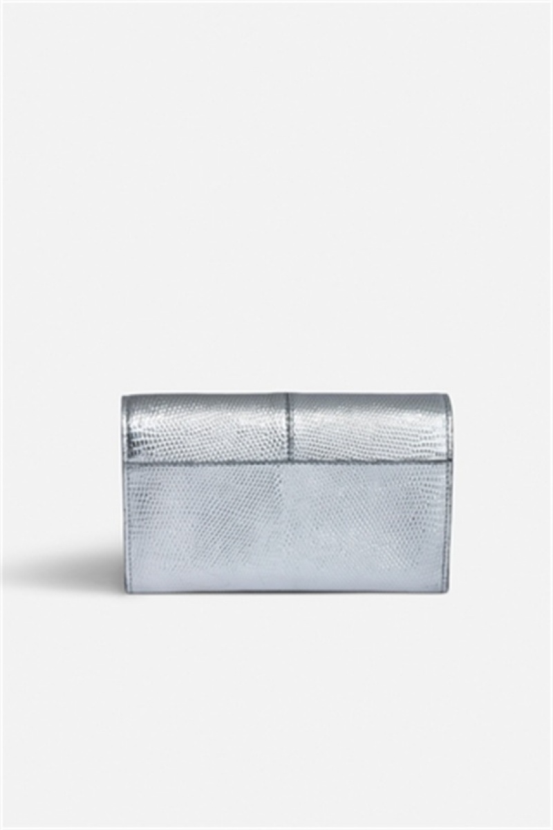 Zadig And Voltaire Borderline Metallic Wallet Silver | ZV-255907