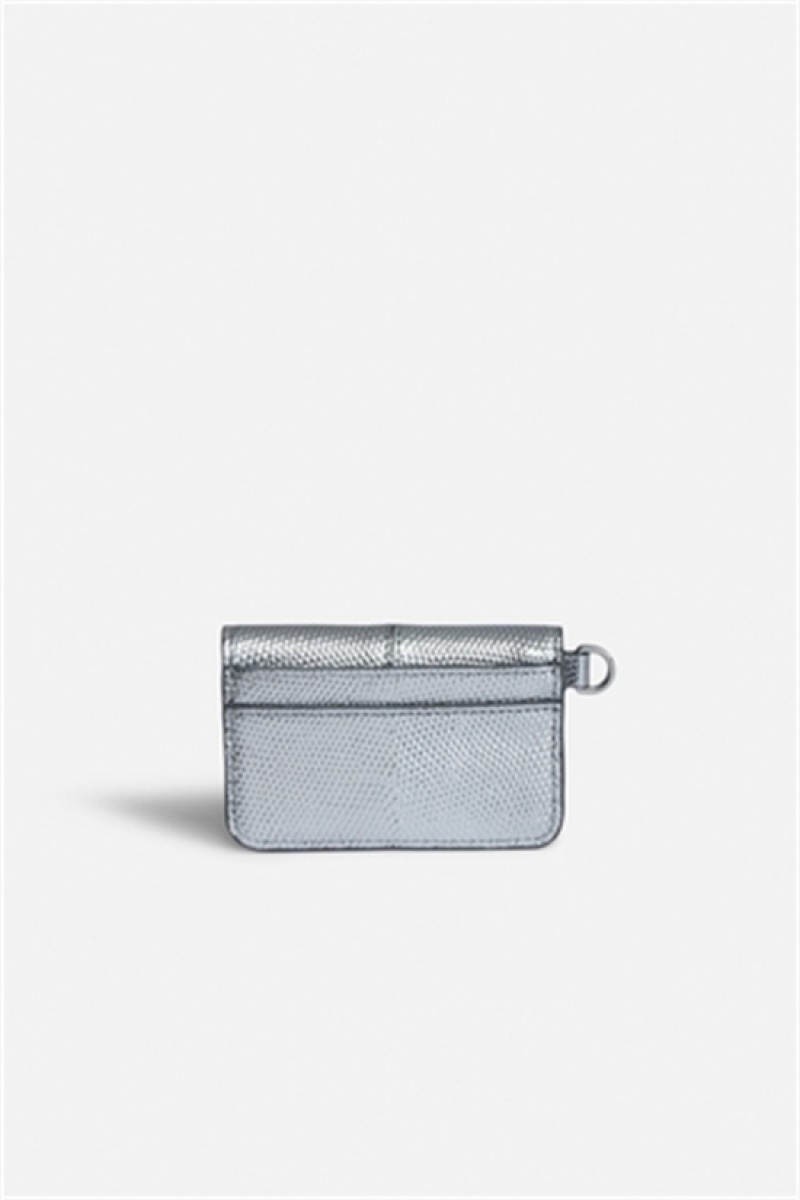 Zadig And Voltaire Borderline Pass Card Holder Silver | ZV-255929