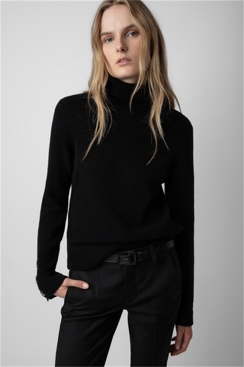 Zadig And Voltaire Boxy Jewelled Sweater Black | ZV-256456