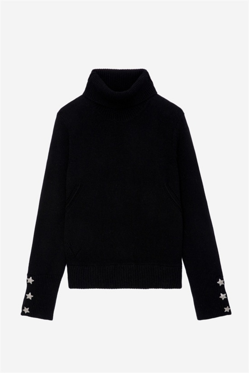 Zadig And Voltaire Boxy Jewelled Sweater Black | ZV-256456