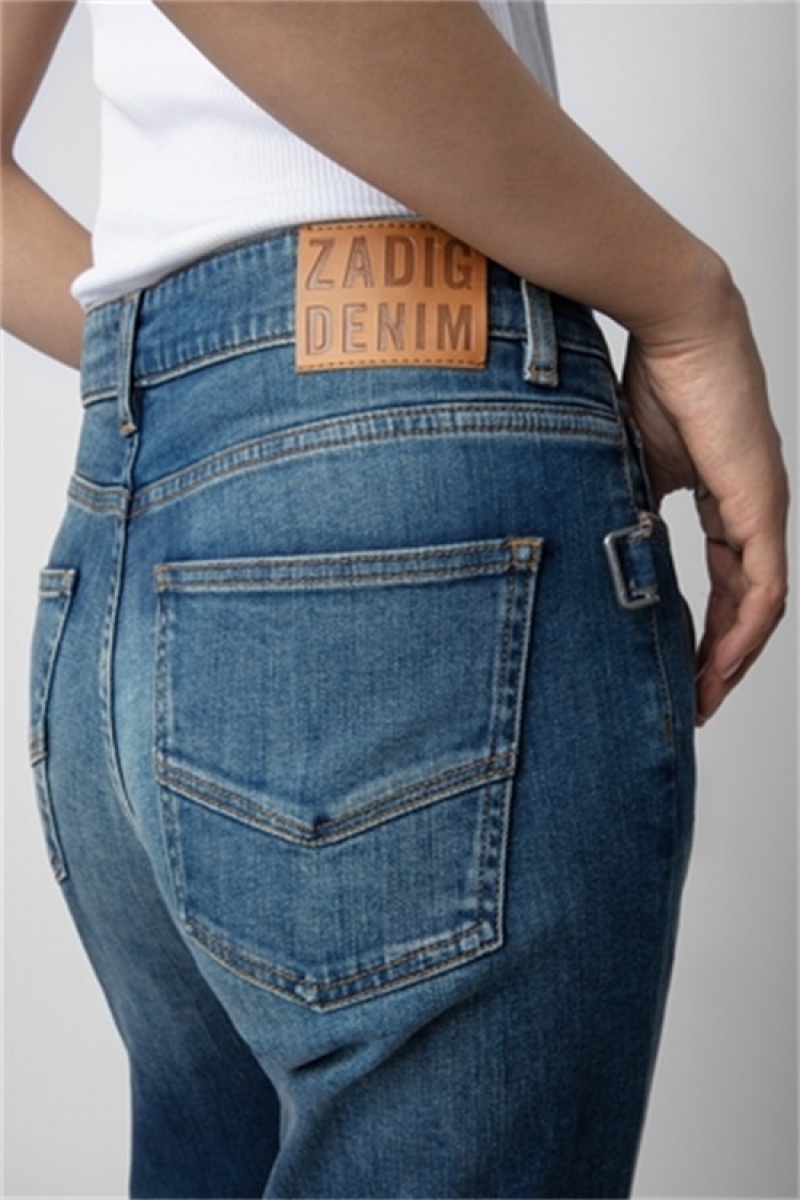 Zadig And Voltaire Boyfit Jeans Medium Blue | ZV-256211