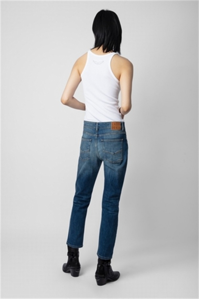 Zadig And Voltaire Boyfit Jeans Medium Blue | ZV-256211