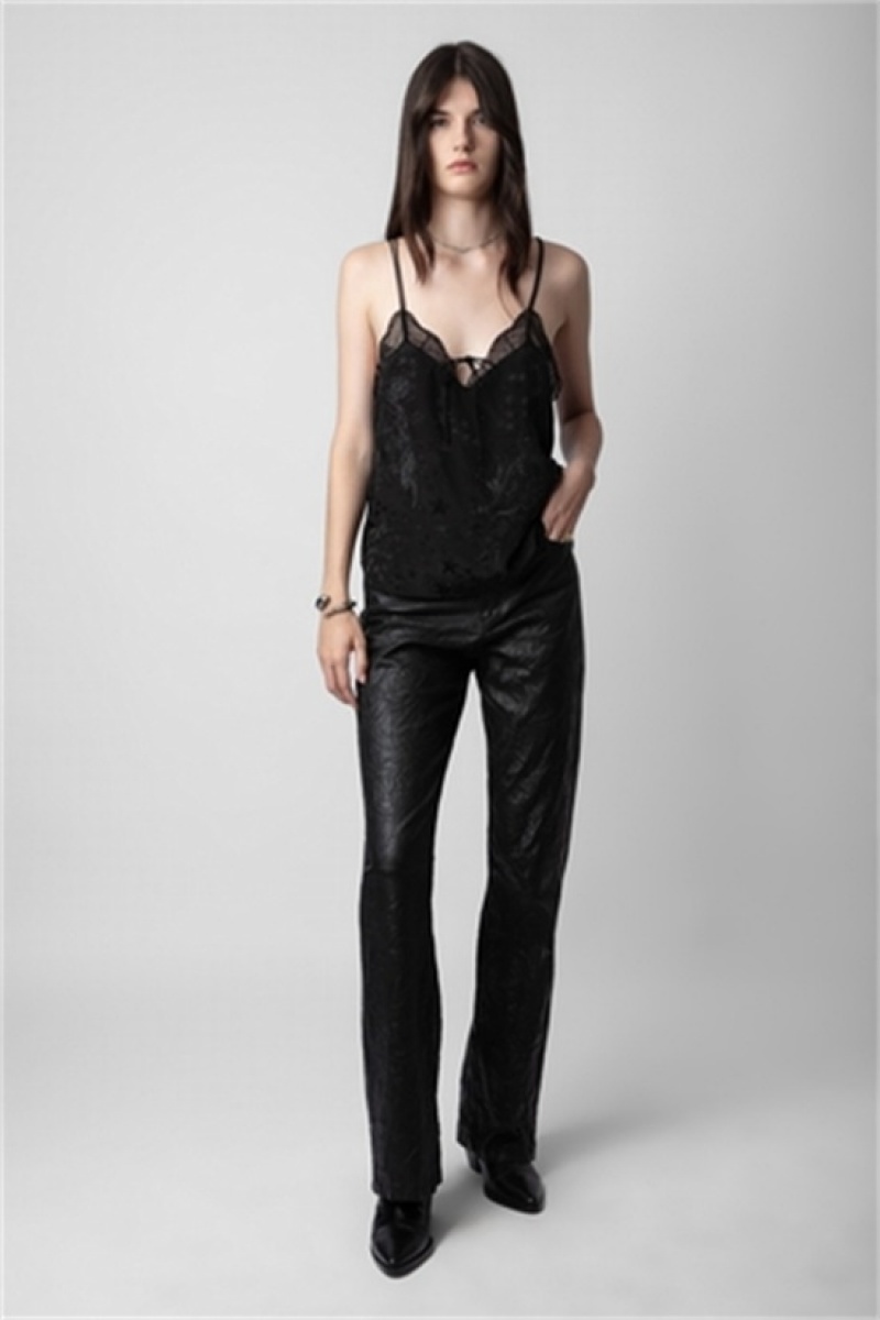 Zadig And Voltaire Capela Silk Top Black | ZV-256339